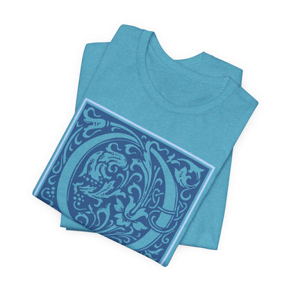 Q Scroll Blue T-Shirt Short Sleeve