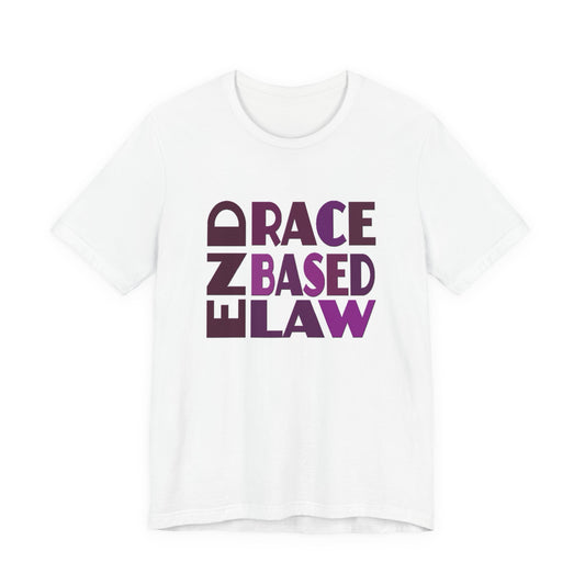END RACE BASED LAW Purple T-Shirt Short Sleeve
