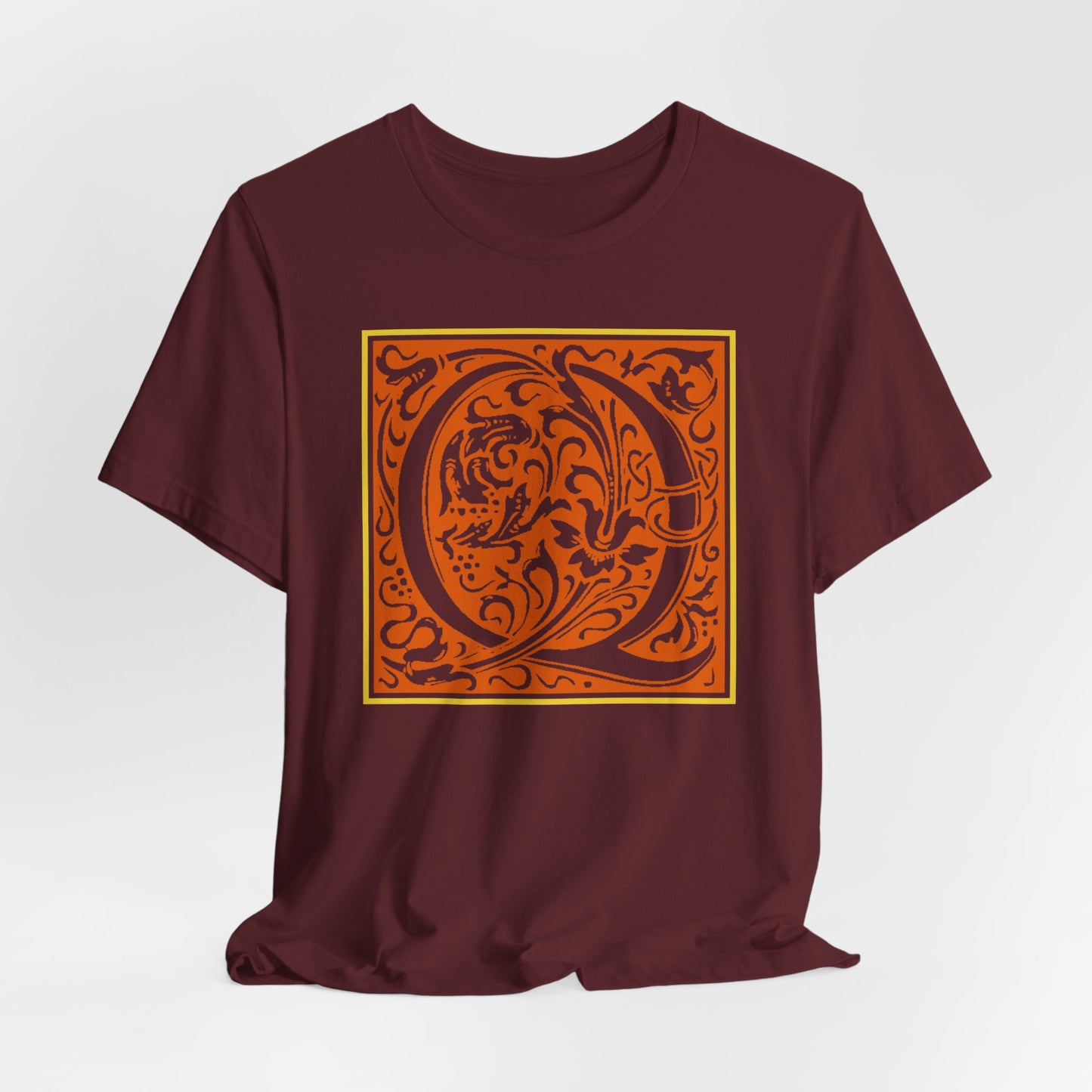 Q Scroll Orange T-Shirt Short Sleeve