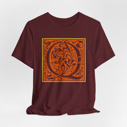 Q Scroll Orange T-Shirt Short Sleeve