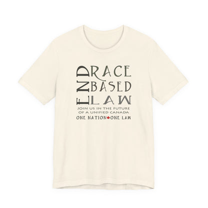 END RACE BASED LAW Canada Slim Grey T-Shirt Short Sleeve