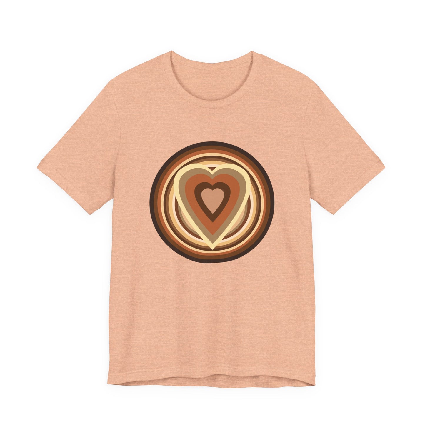 Beige Power Hearts T-Shirt Short Sleeve