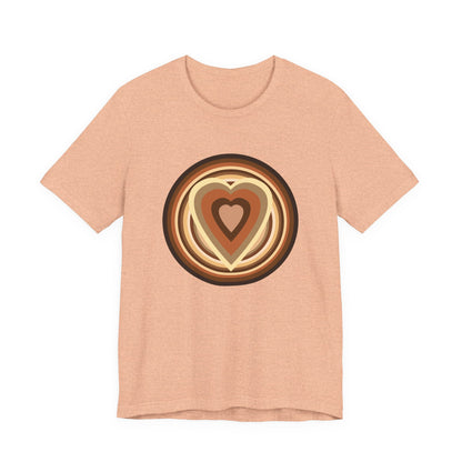 Beige Power Hearts T-Shirt Short Sleeve
