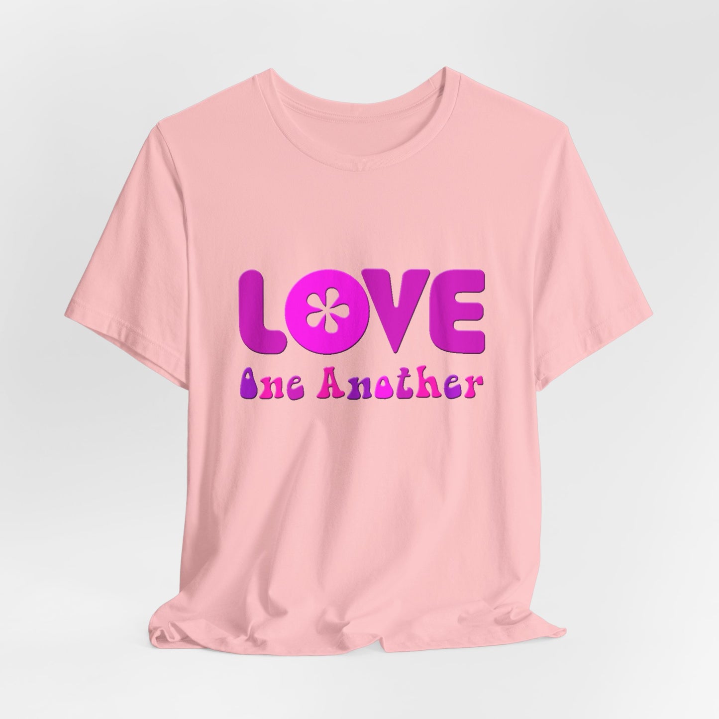 Love One Another Pink T-Shirt Short Sleeve