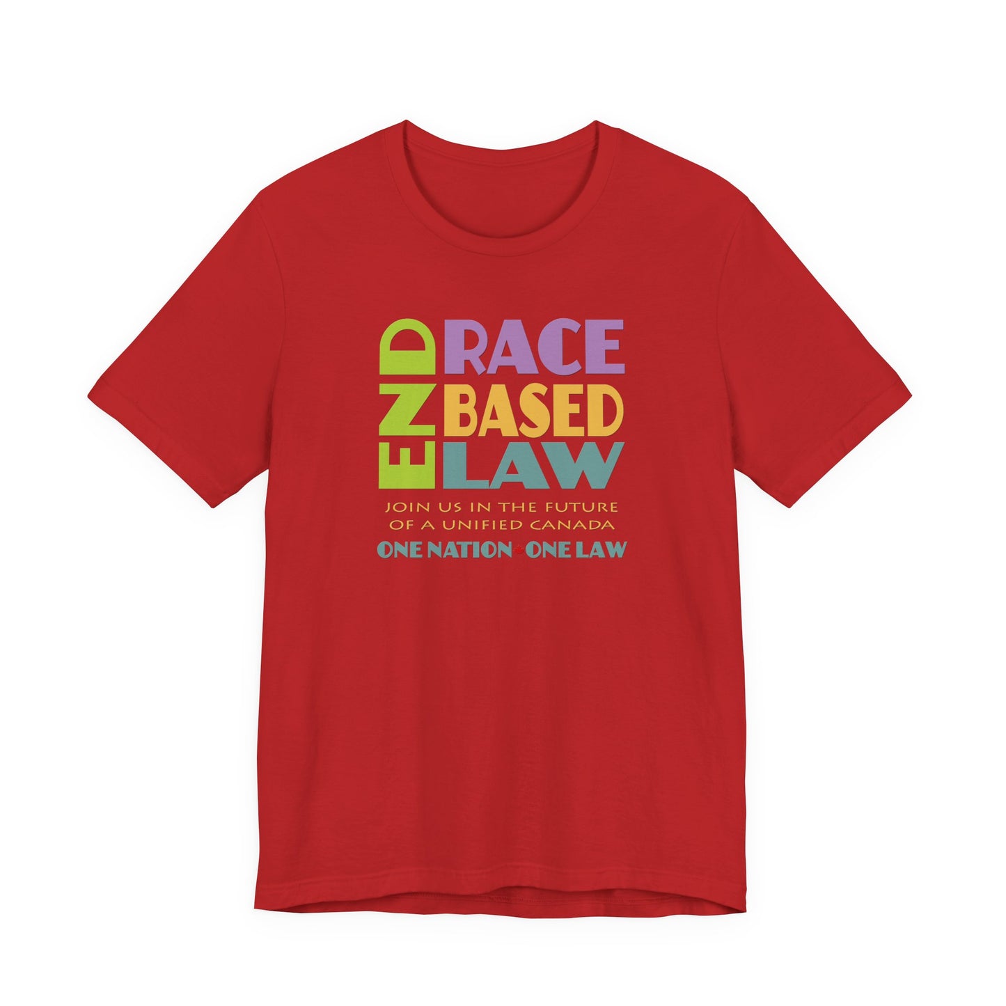 END RACE BASED LAW Canada Pastel T-Shirt Short Sleeve