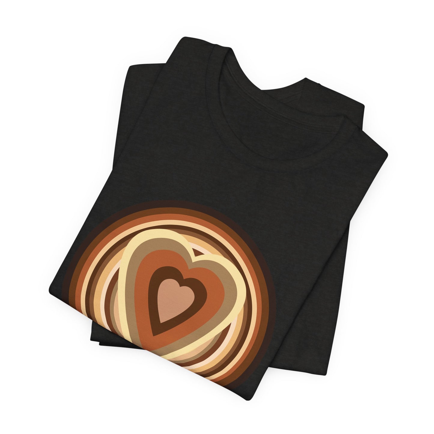 Beige Power Hearts T-Shirt Short Sleeve