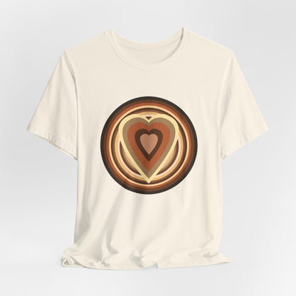 Beige Power Hearts T-Shirt Short Sleeve