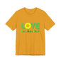 Love One Another Green Yellow T-Shirt Short Sleeve