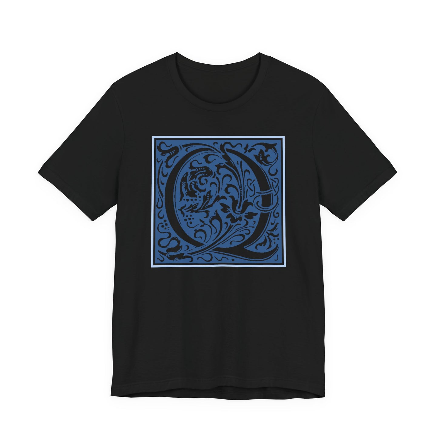 Q Scroll Blue T-Shirt Short Sleeve