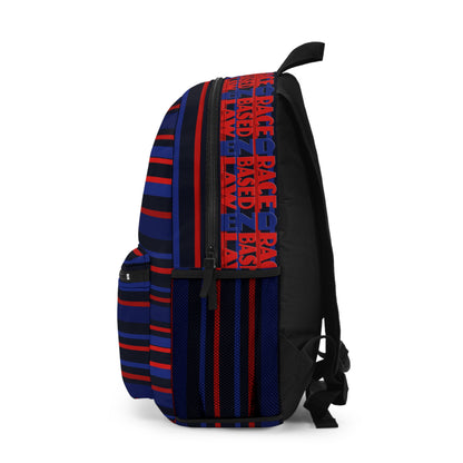 END RACE BASED LAW Blue Red Backpack