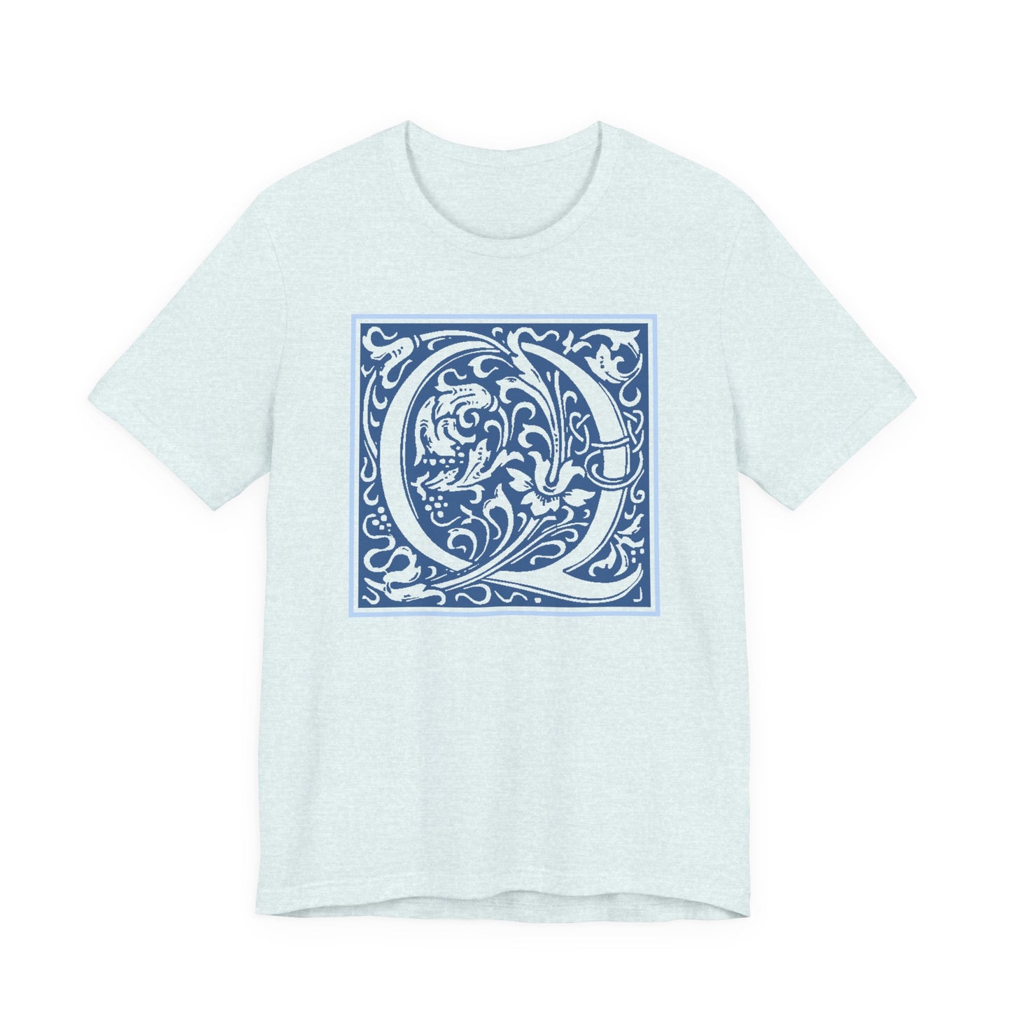 Q Scroll Blue T-Shirt Short Sleeve