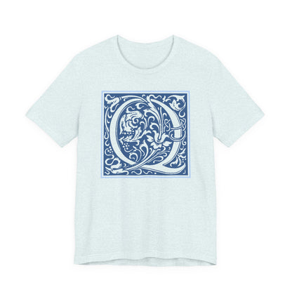 Q Scroll Blue T-Shirt Short Sleeve