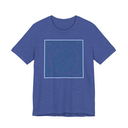 Q Scroll Blue T-Shirt Short Sleeve