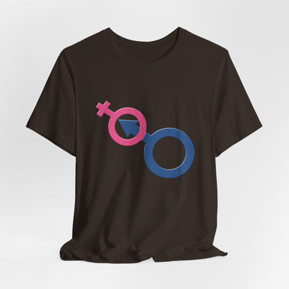 Man In Woman T-Shirt Short Sleeve