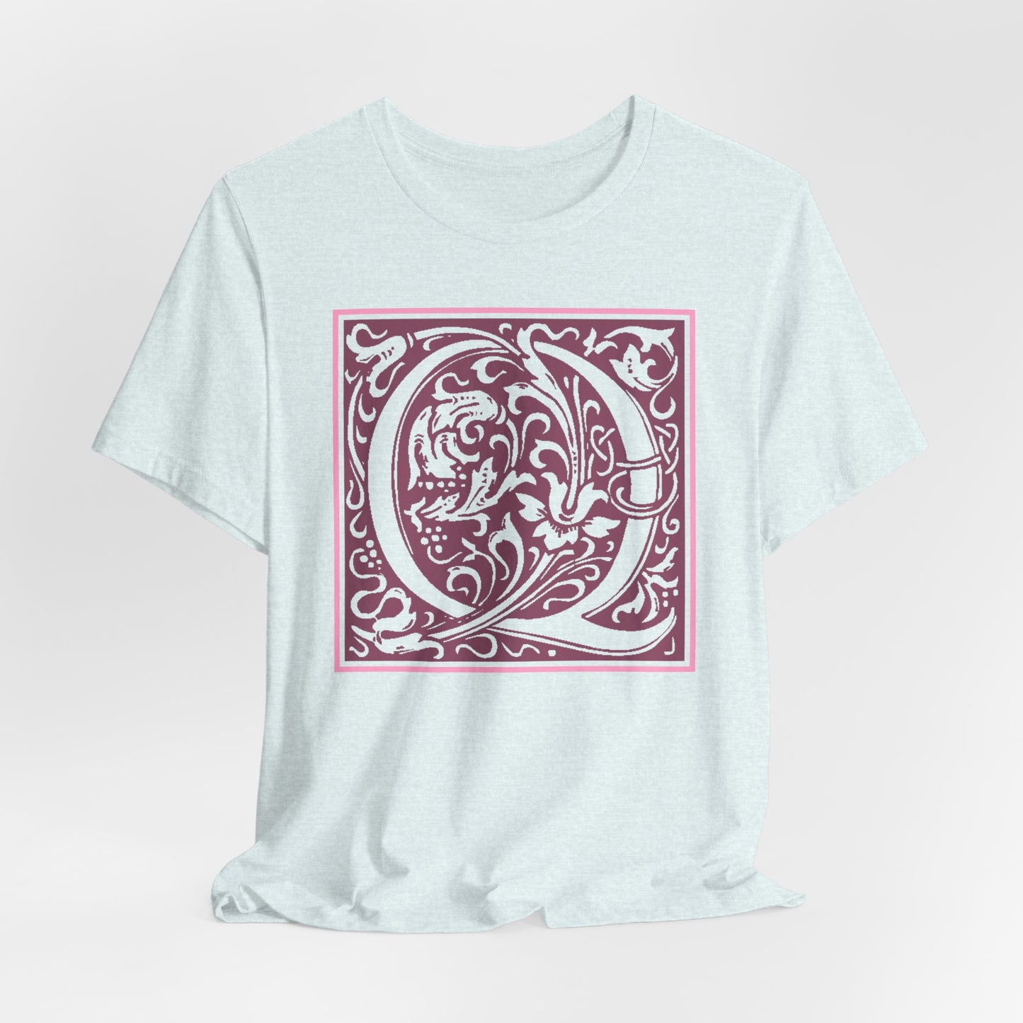 Q Scroll Wine T-Shirt Short Sleeve