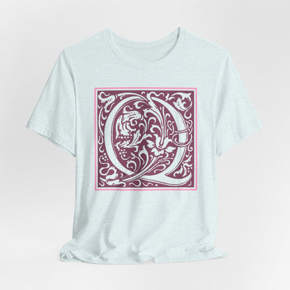 Q Scroll Wine T-Shirt Short Sleeve