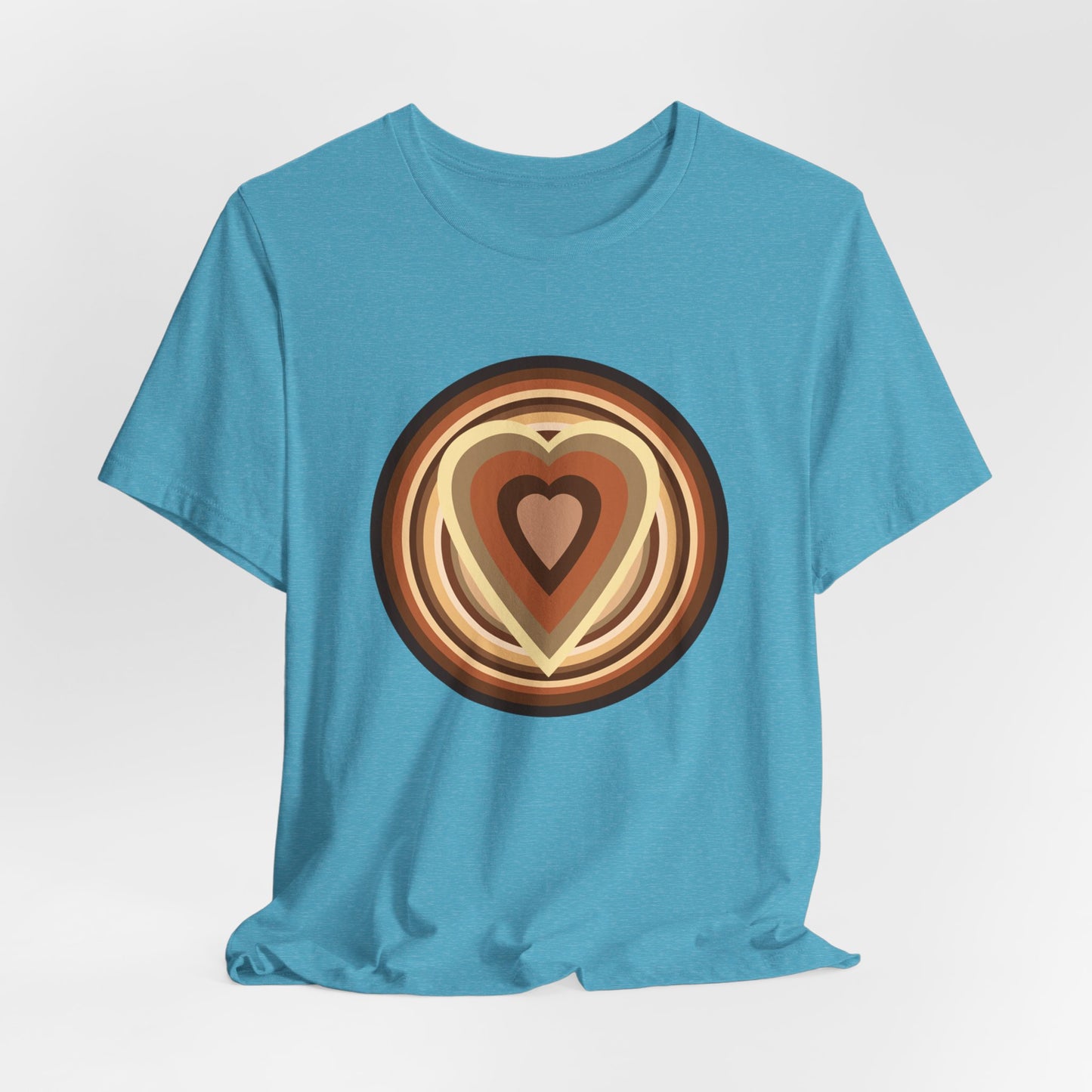 Beige Power Hearts T-Shirt Short Sleeve