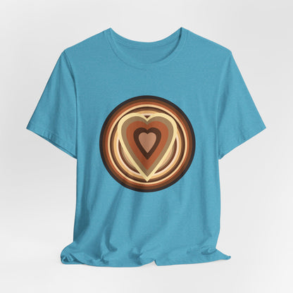 Beige Power Hearts T-Shirt Short Sleeve