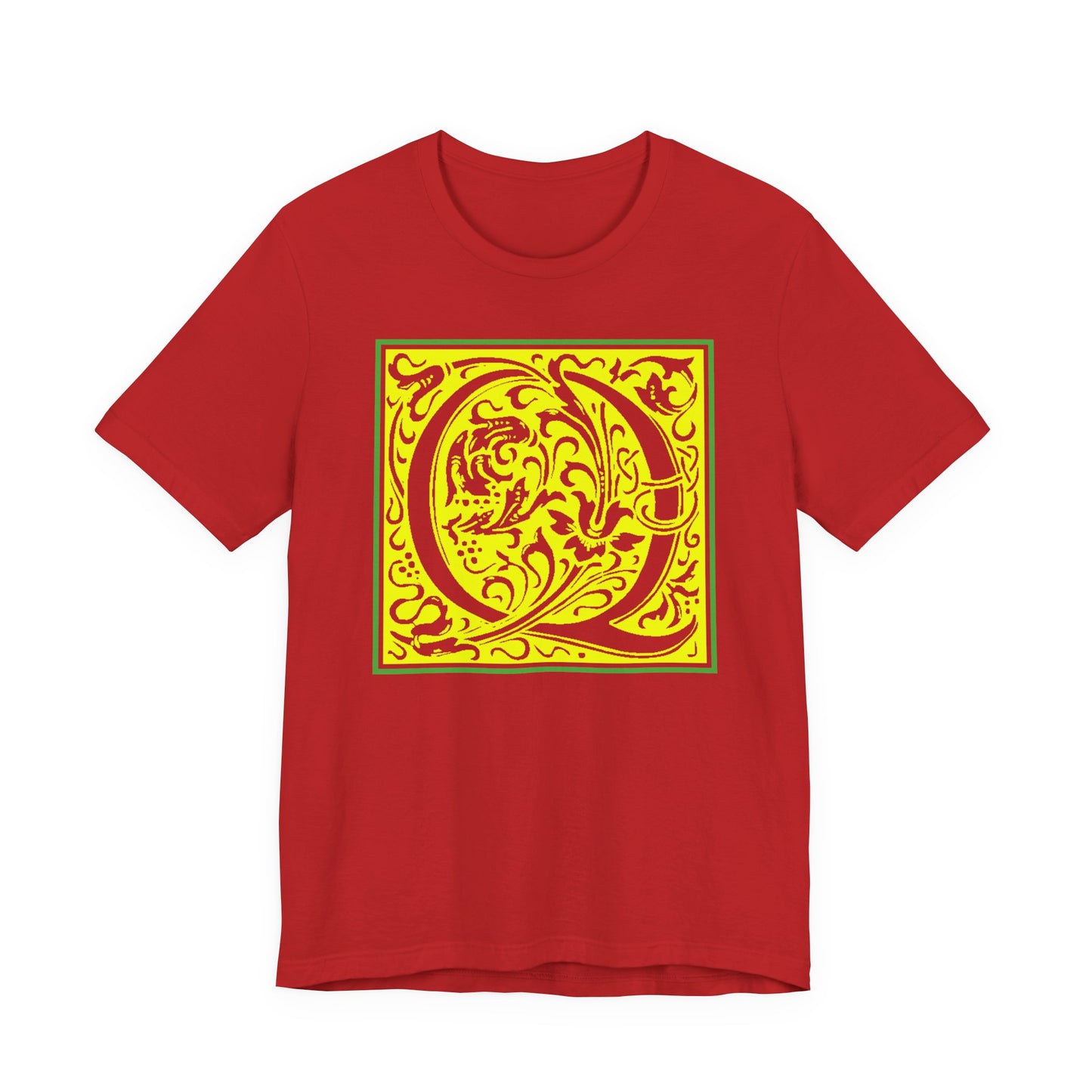 Q Scroll Yellow T-Shirt Short Sleeve