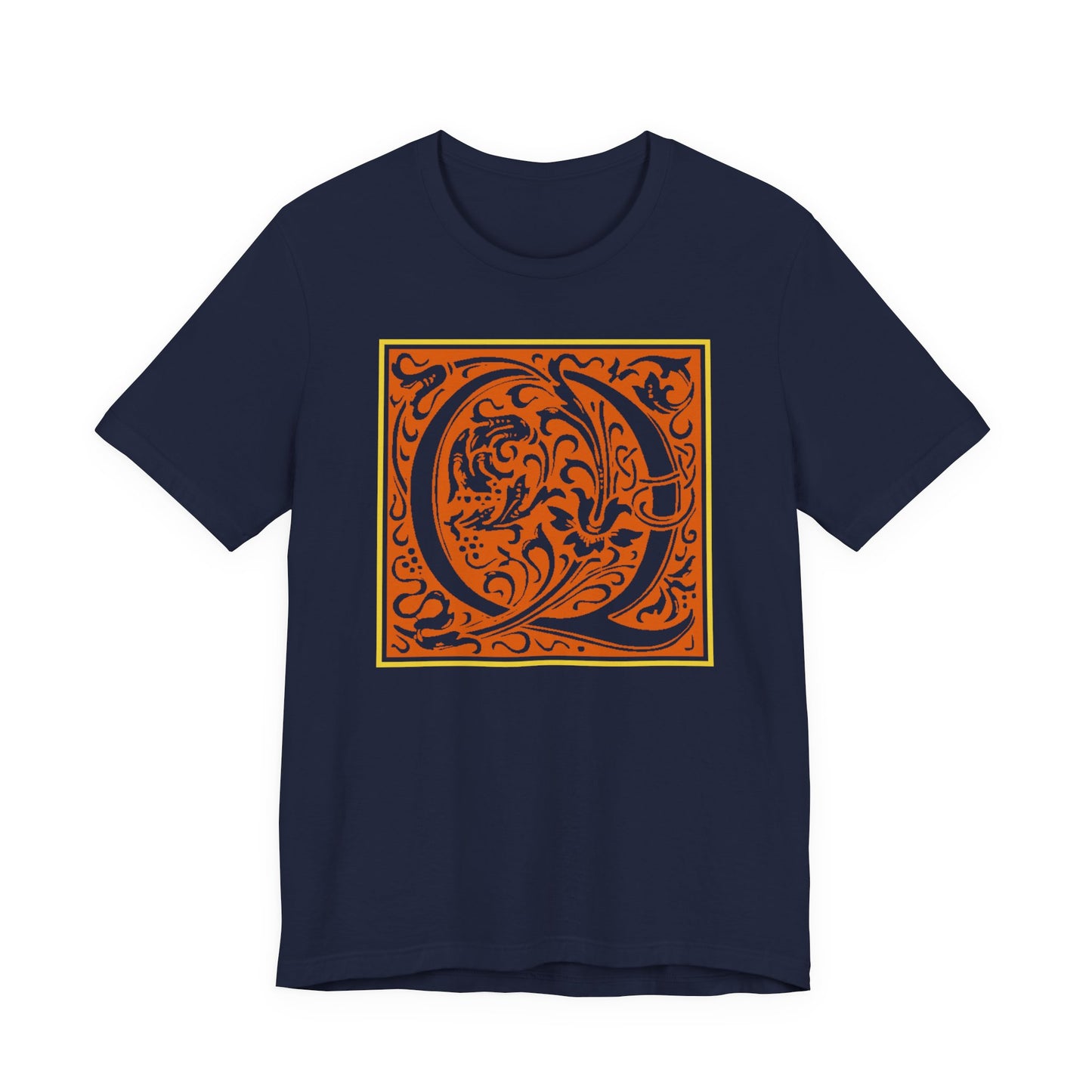 Q Scroll Orange T-Shirt Short Sleeve