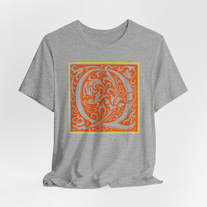 Q Scroll Orange T-Shirt Short Sleeve