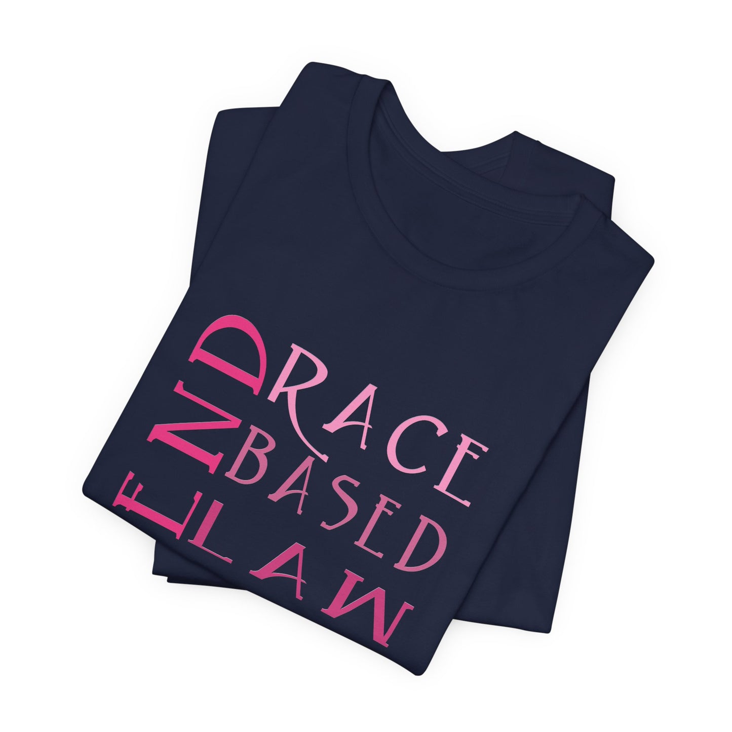 END RACE BASED LAW Slim Pink T-Shirt Short Sleeve