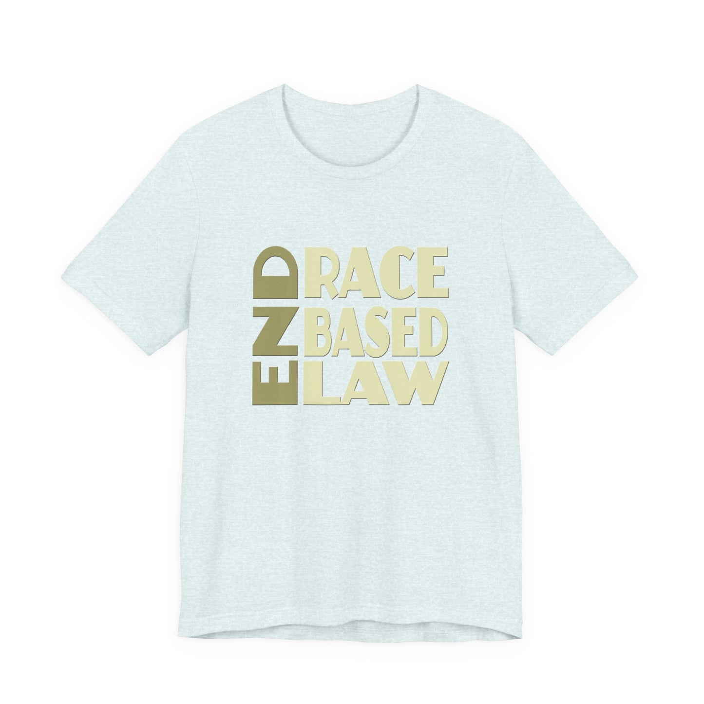 END RACE BASED LAW Beige T-Shirt Short Sleeve