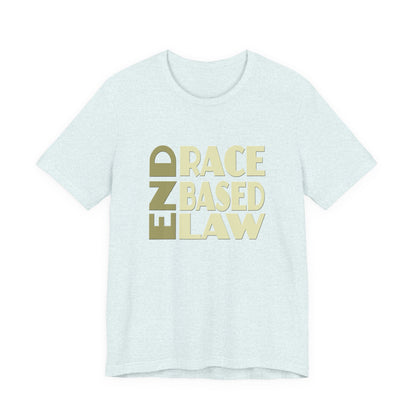 END RACE BASED LAW Beige T-Shirt Short Sleeve