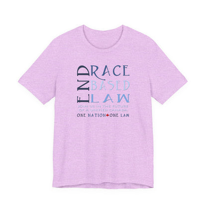END RACE BASED LAW Canada Slim Blue T-Shirt Short Sleeve