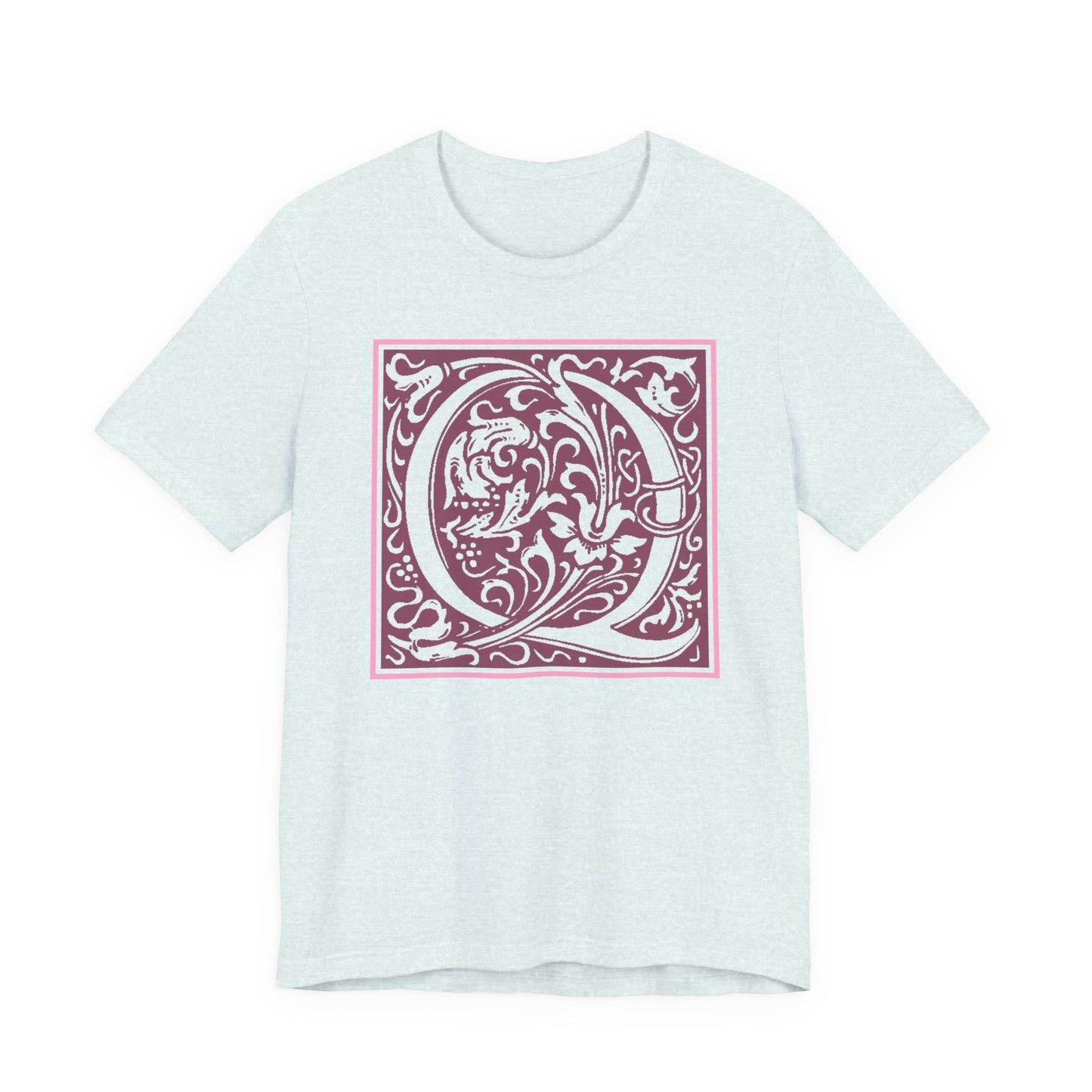 Q Scroll Wine T-Shirt Short Sleeve