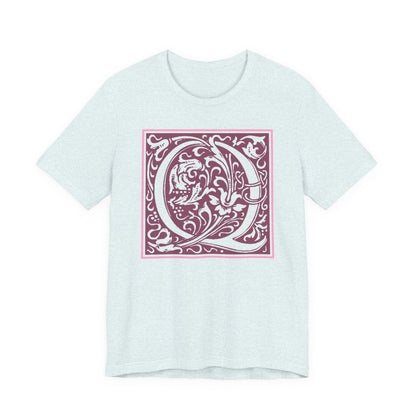 Q Scroll Wine T-Shirt Short Sleeve