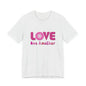 Love One Another T‑Shirt — Retro Pink Flower Peace Tee