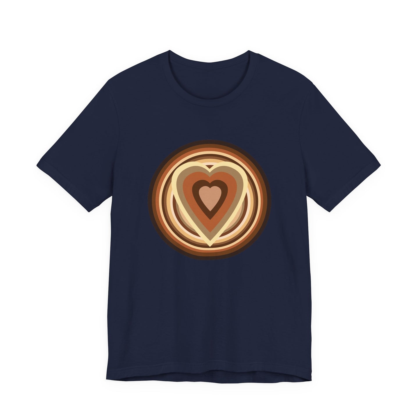 Beige Power Hearts T-Shirt Short Sleeve