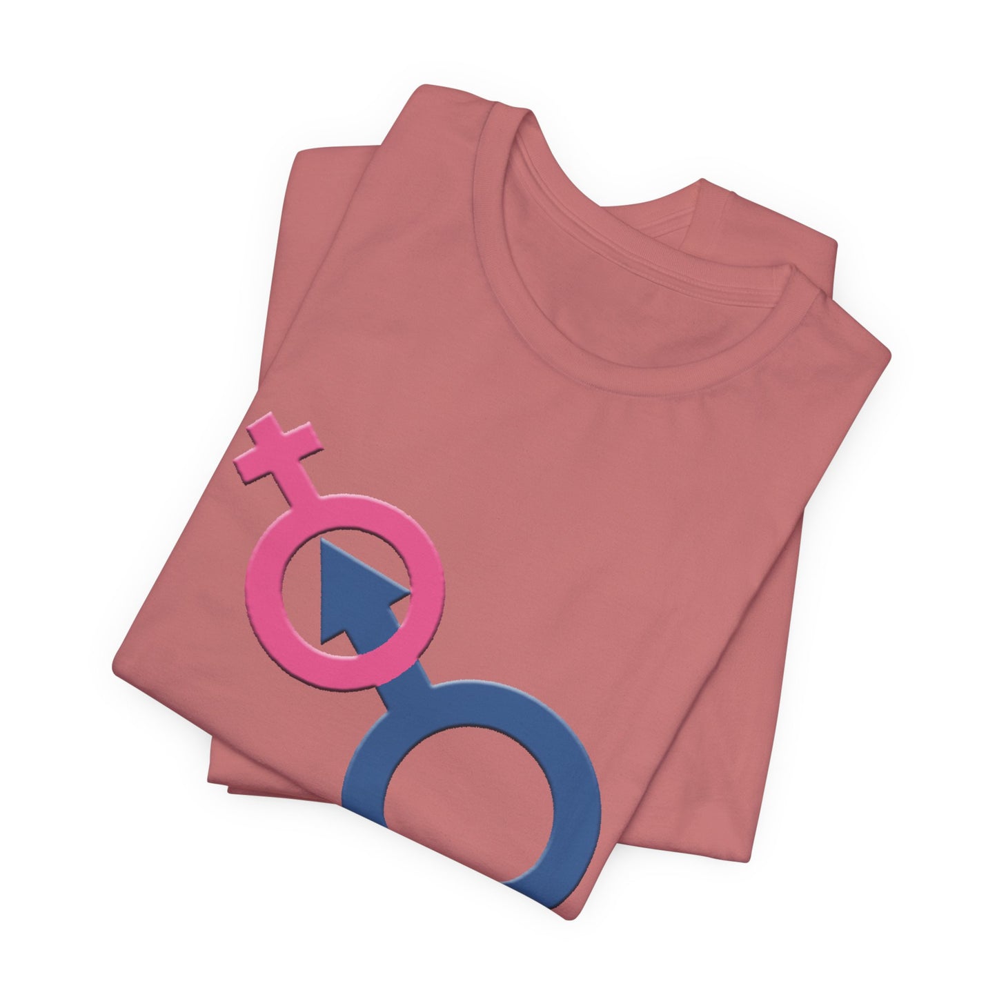 Man In Woman T-Shirt Short Sleeve