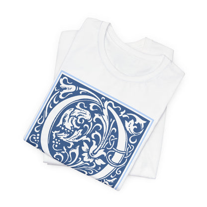 Q Scroll Blue T-Shirt Short Sleeve