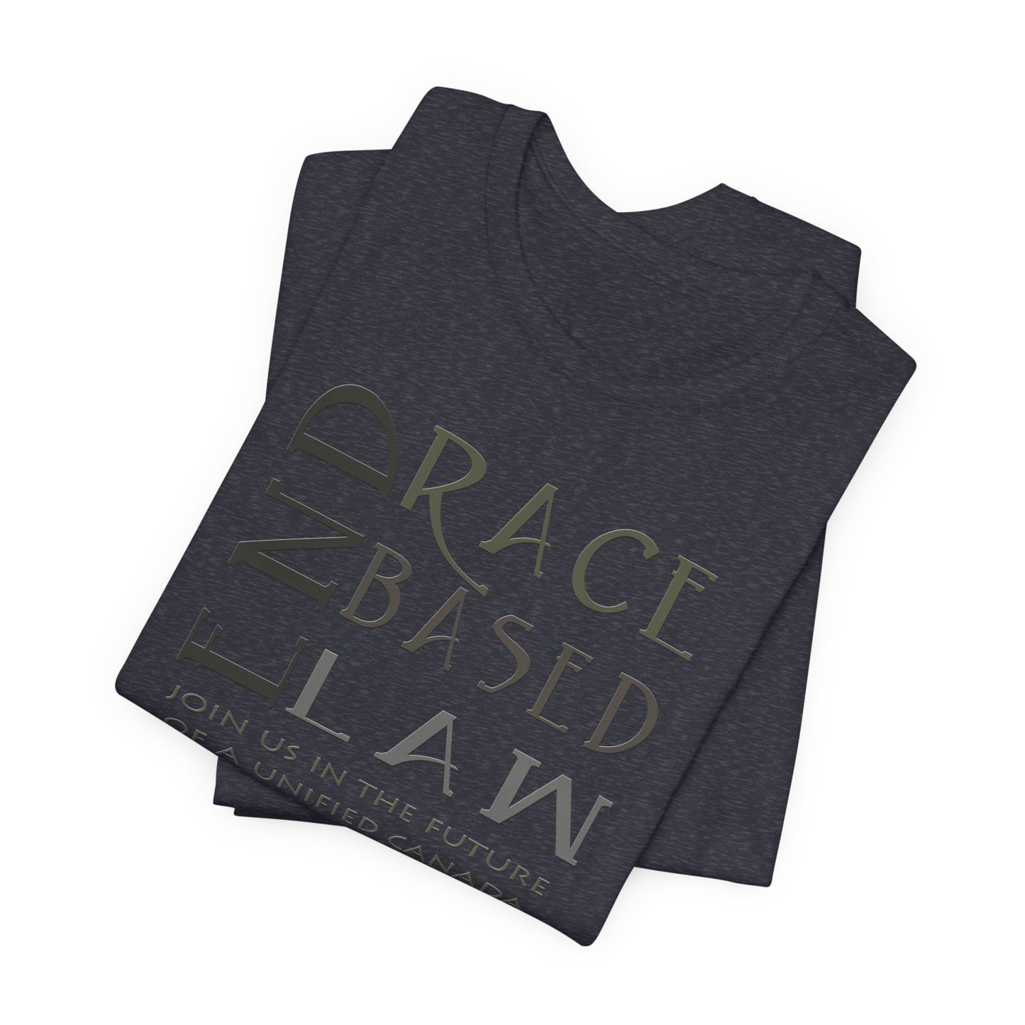 END RACE BASED LAW Canada Slim Grey T-Shirt Short Sleeve