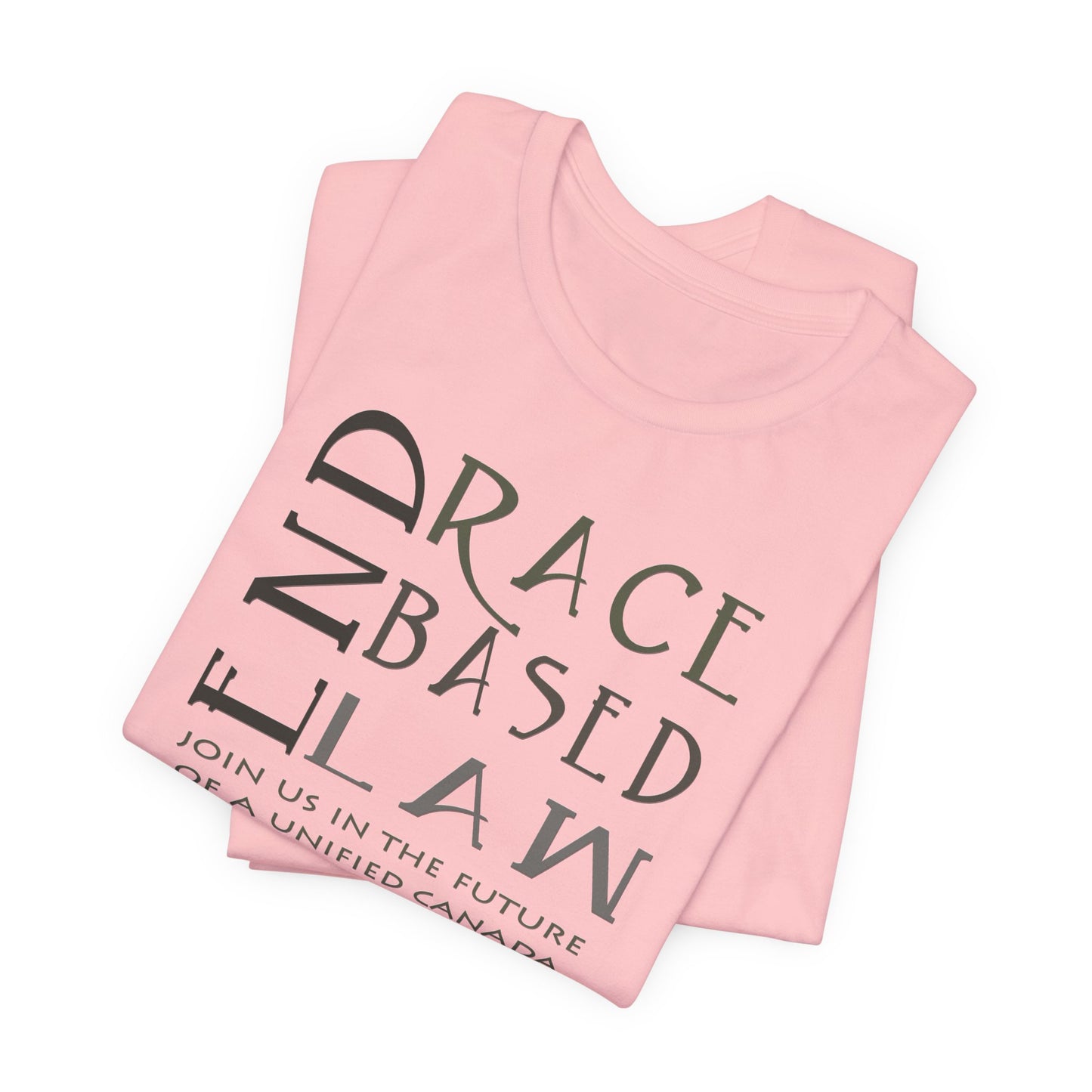 END RACE BASED LAW Canada Slim Grey T-Shirt Short Sleeve