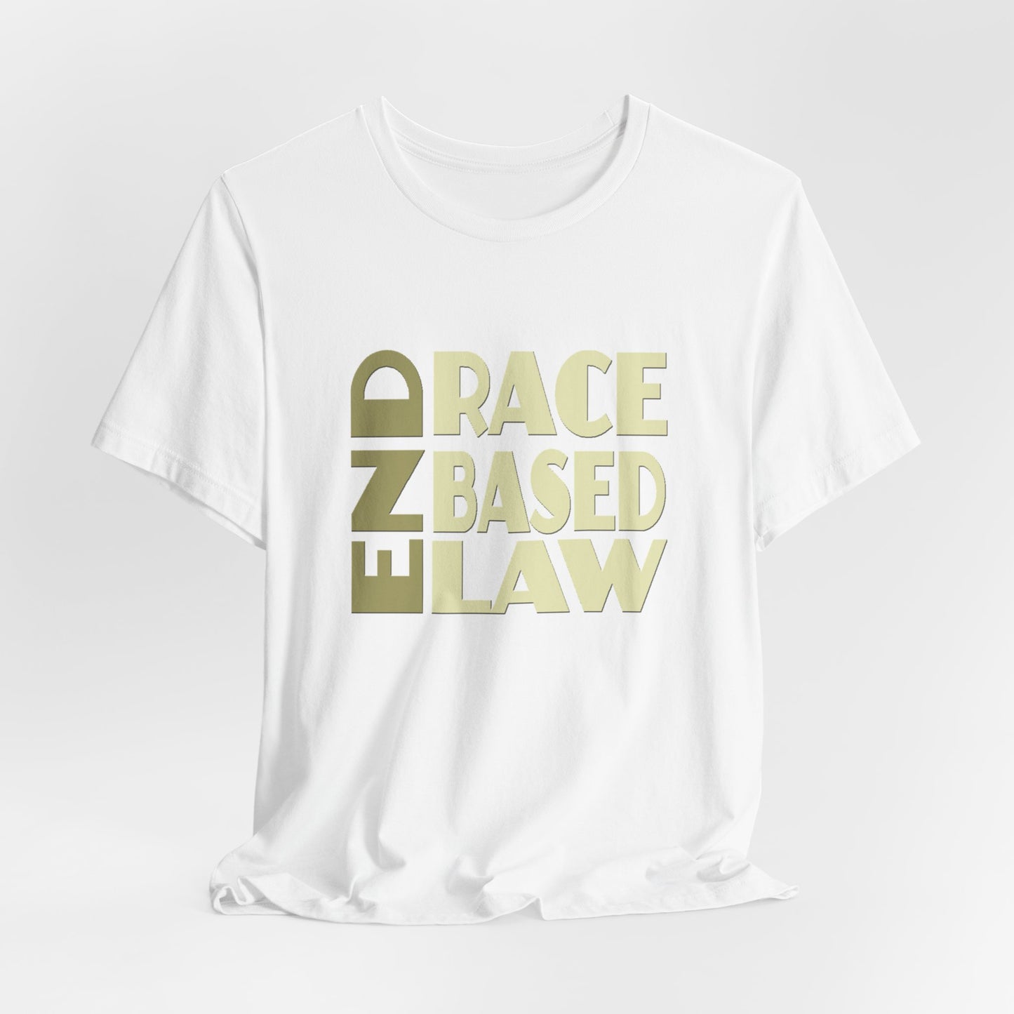 END RACE BASED LAW Beige T-Shirt Short Sleeve
