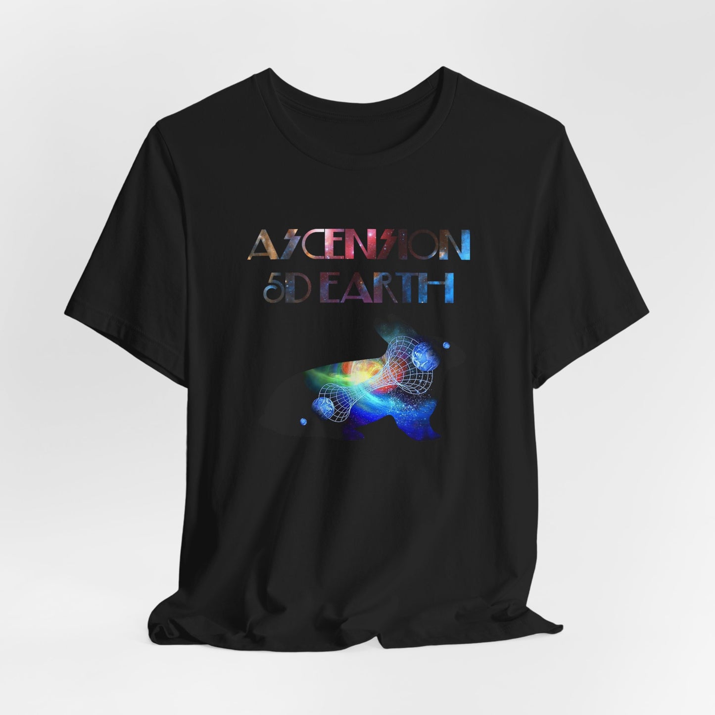 Ascension 5D Earth Rabbit T-Shirt Short Sleeve
