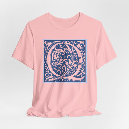 Q Scroll Blue T-Shirt Short Sleeve
