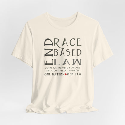 END RACE BASED LAW Canada Slim Grey T-Shirt Short Sleeve
