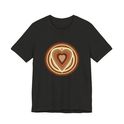Beige Power Hearts T-Shirt Short Sleeve