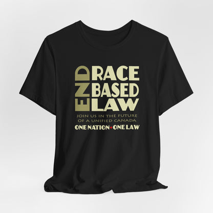 END RACE BASED LAW Canada Beige T-Shirt Short Sleeve