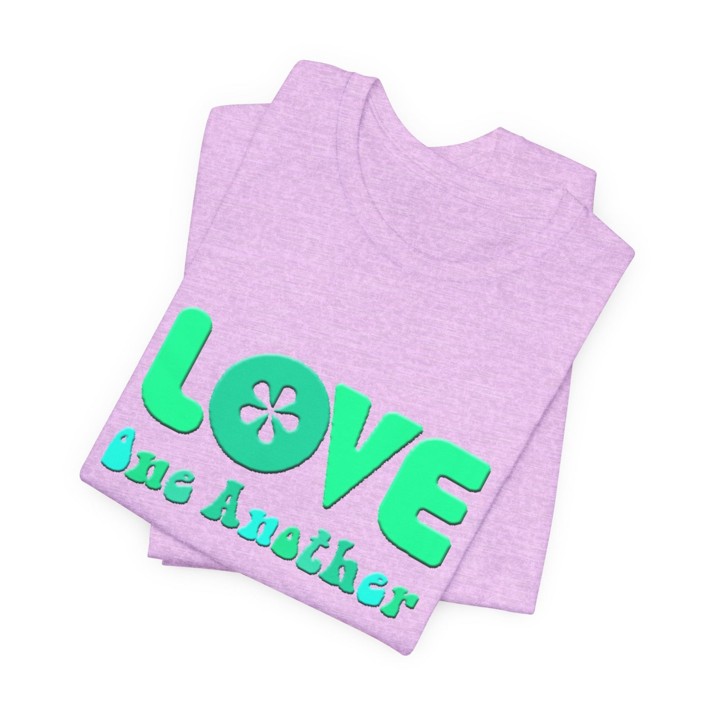 Love One Another Teal T-Shirt Short Sleeve