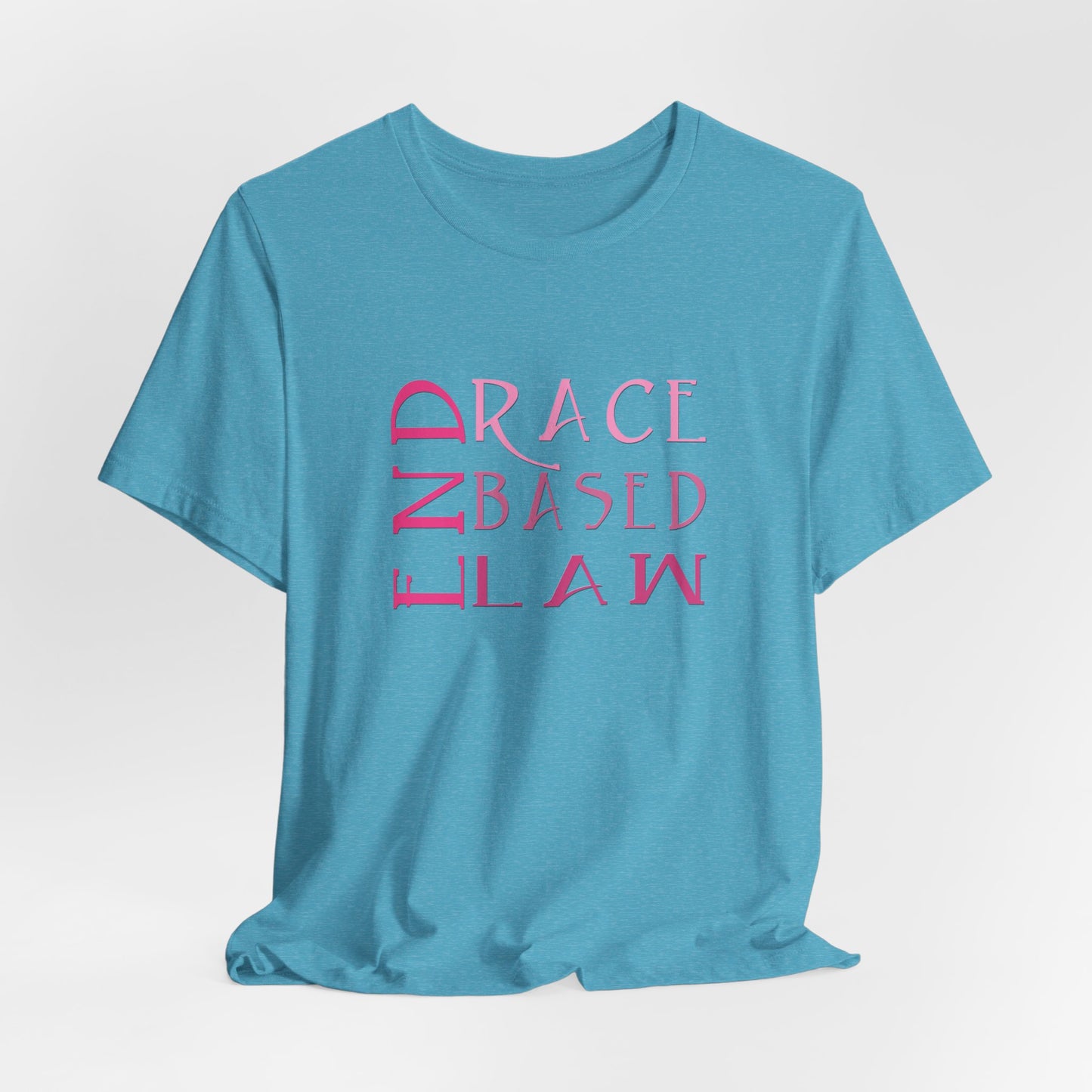 END RACE BASED LAW Slim Pink T-Shirt Short Sleeve