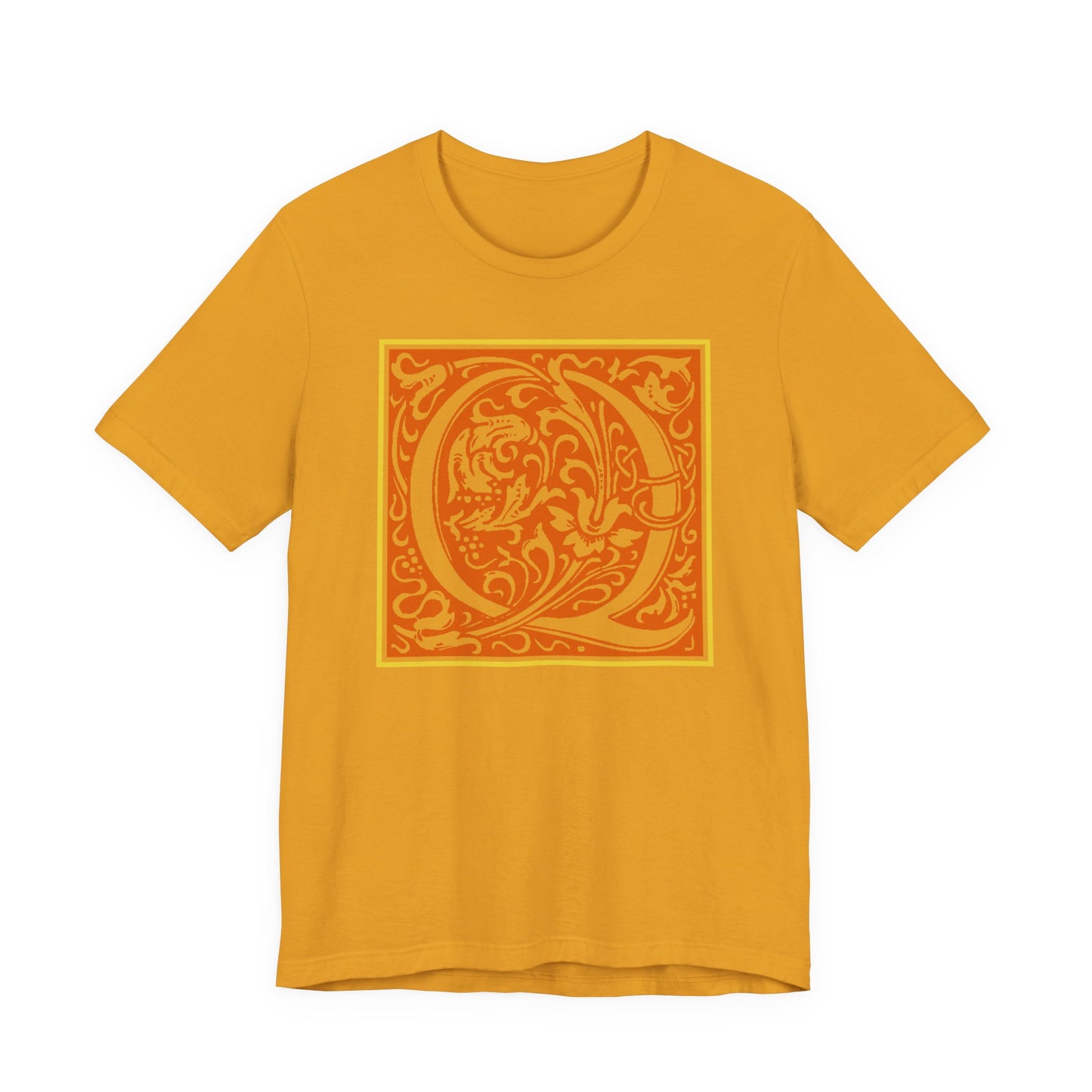 Q Scroll Orange T-Shirt Short Sleeve