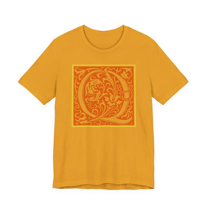 Q Scroll Orange T-Shirt Short Sleeve