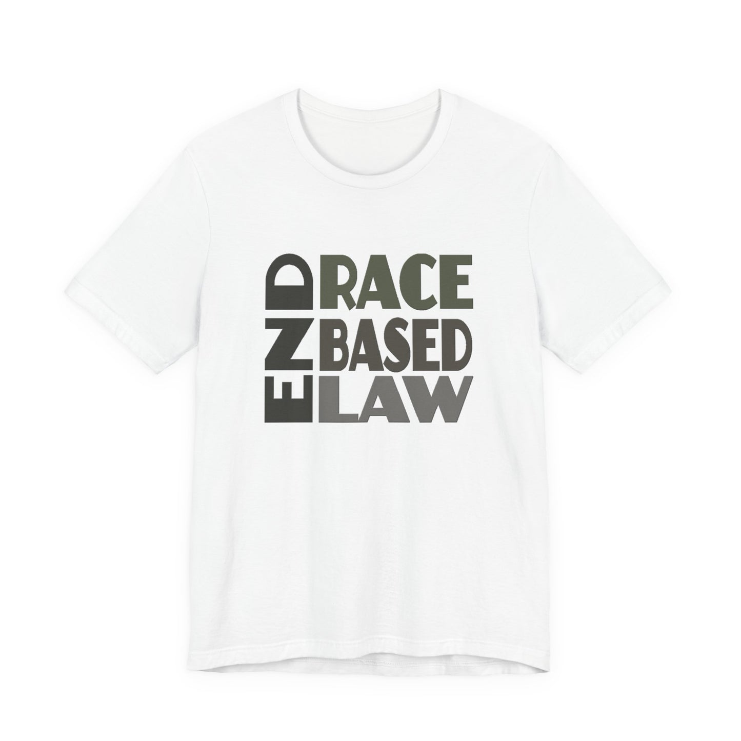 END RACE BASED LAW Grey T-Shirt Short Sleeve