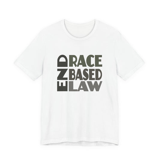 END RACE BASED LAW Grey T-Shirt Short Sleeve