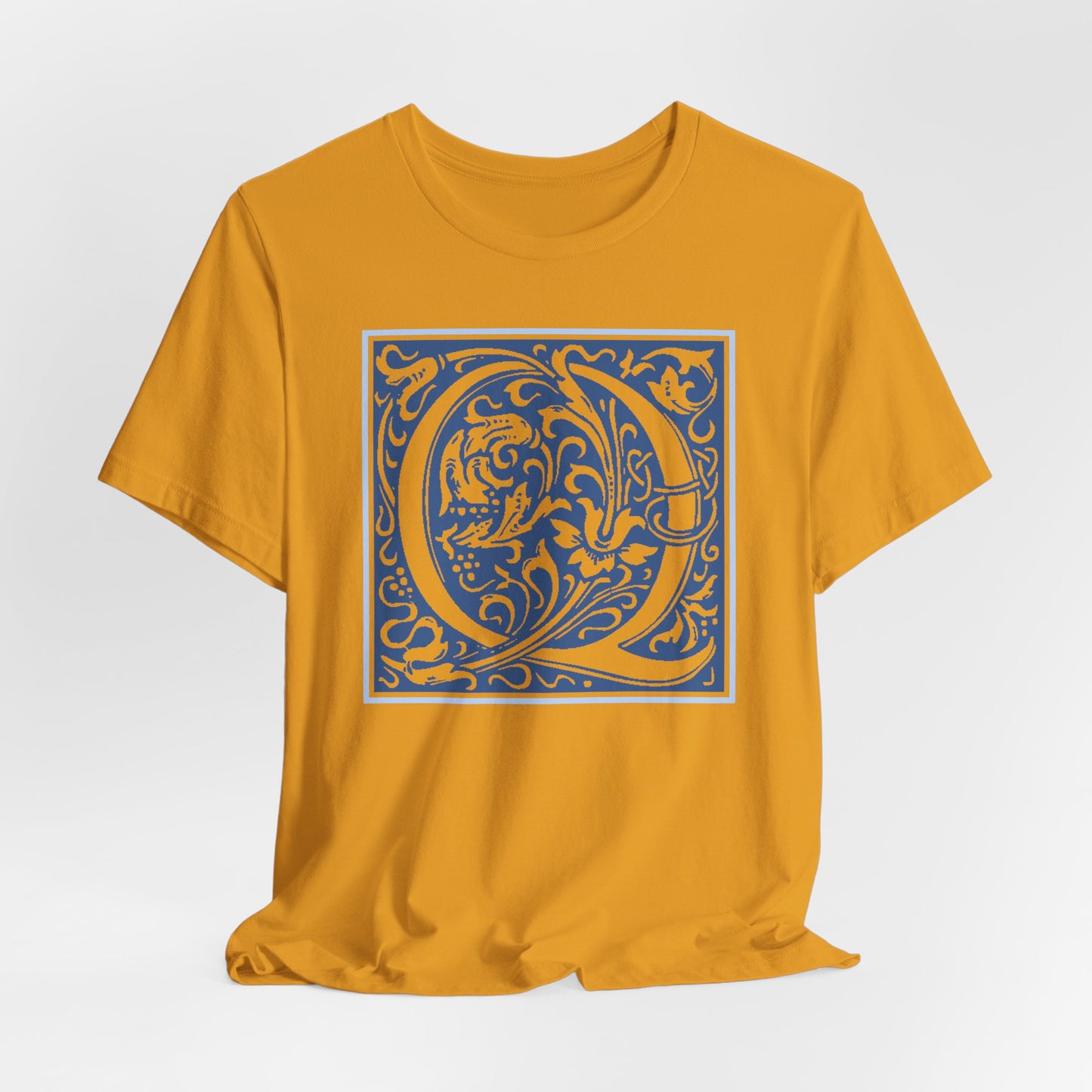 Q Scroll Blue T-Shirt Short Sleeve
